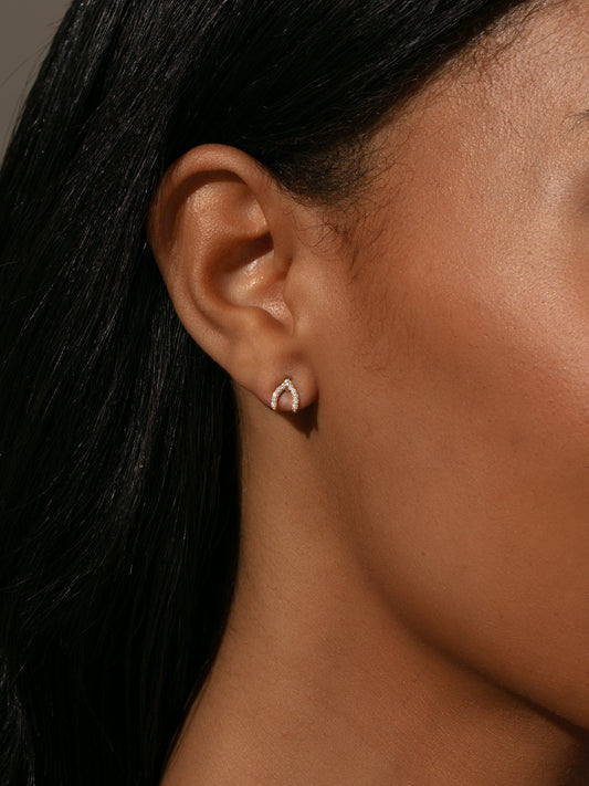 Pendientes de espoleta con pavé