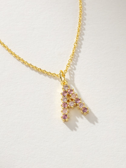 Pretty In Pink Initial Necklace