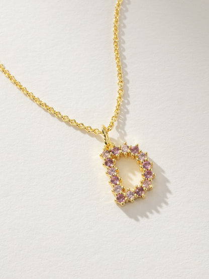 Pretty In Pink Initial Necklace