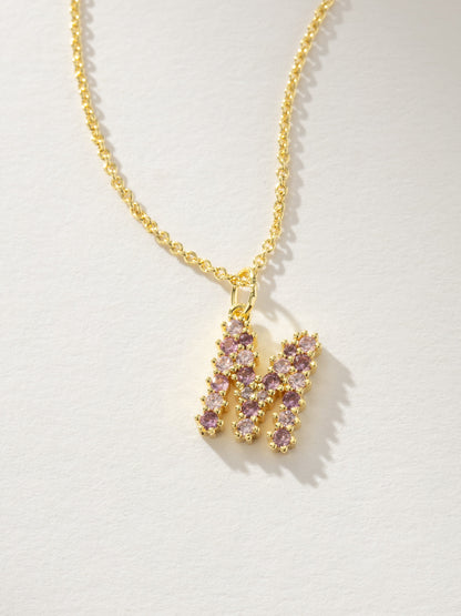 Pretty In Pink Initial Necklace