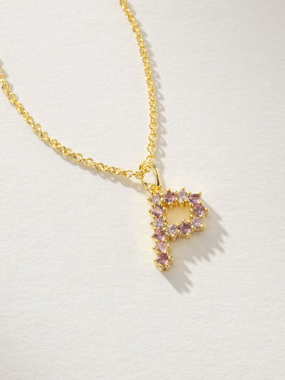 Pretty In Pink Initial Necklace