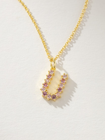 Pretty In Pink Initial Necklace