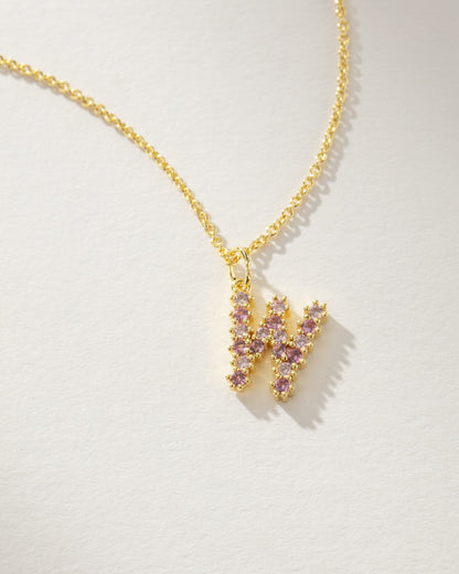 Pretty In Pink Initial Necklace