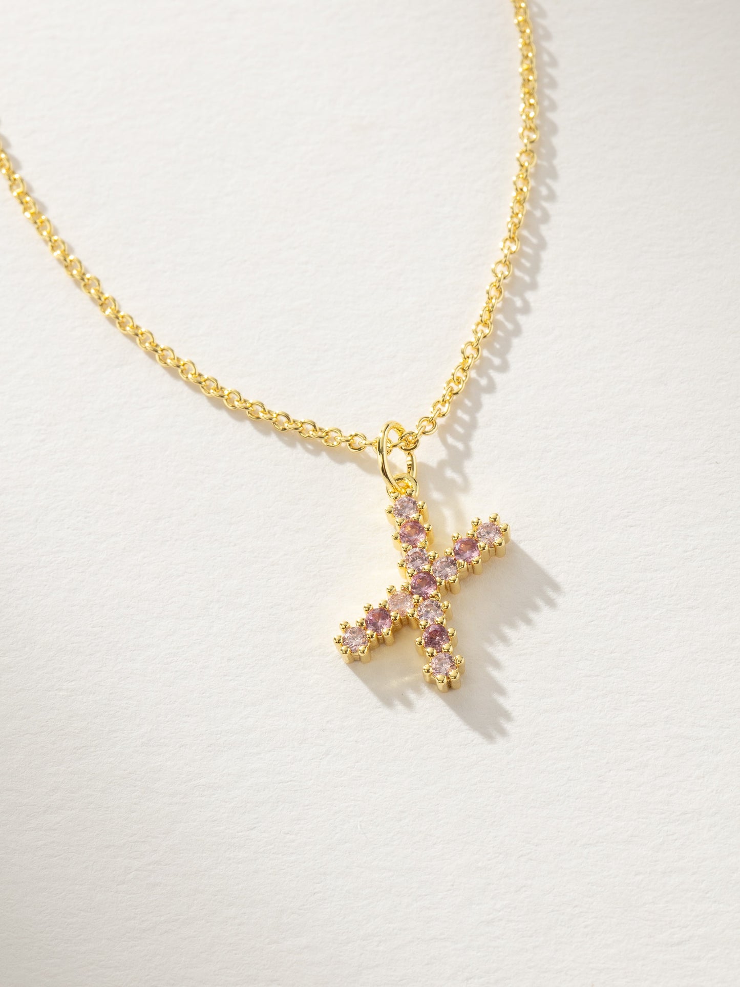 Pretty In Pink Initial Necklace