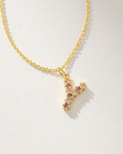 Pretty In Pink Initial Necklace