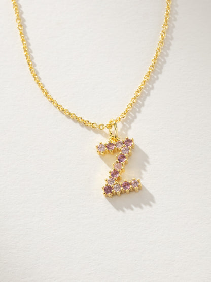 Pretty In Pink Initial Necklace