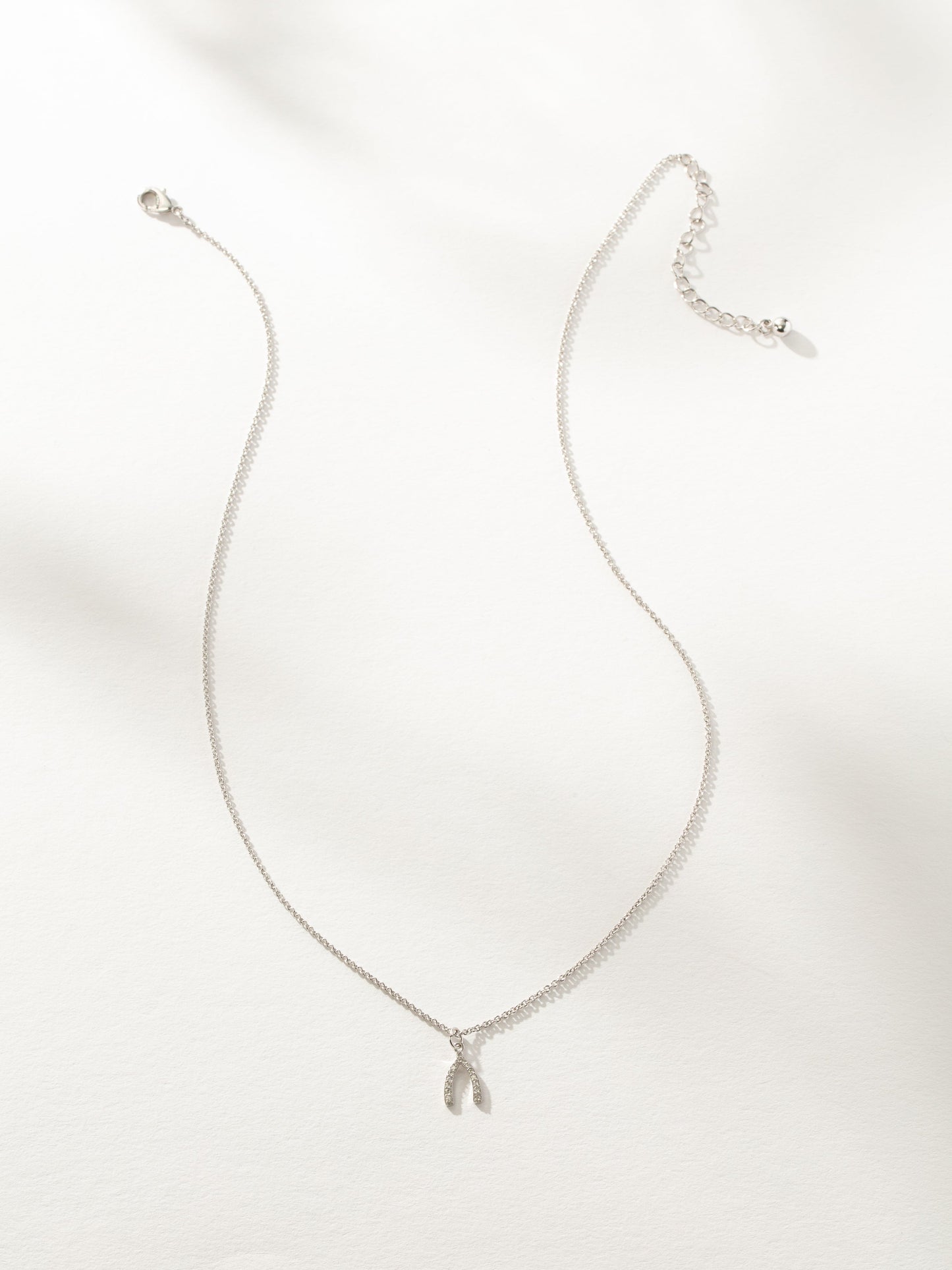Pavé Wishbone Necklace