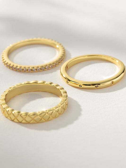 Glamour Girl Ring Stack (Set of 3)