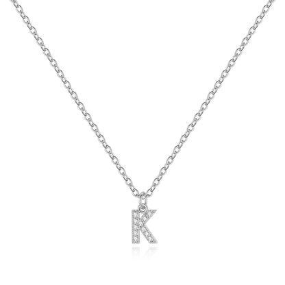 Pavé Uppercase Initial Necklace