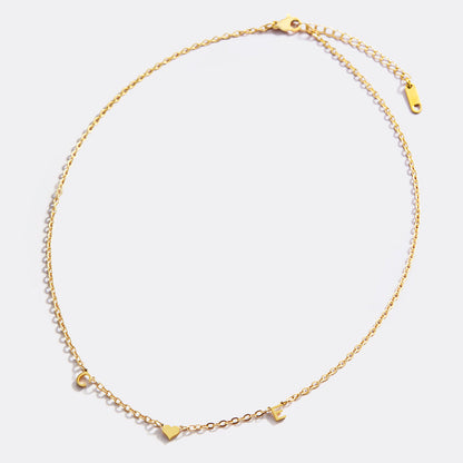 One Heart Initial Necklace