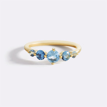 Five Stone Birthstone Statement Ring