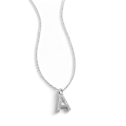 Pavé Uppercase Initial Necklace