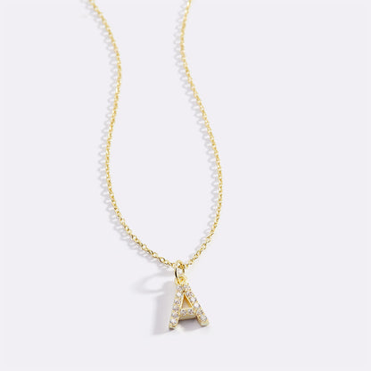 Pavé Uppercase Initial Necklace