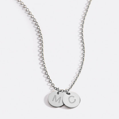 Dainty Initial Disc Necklace