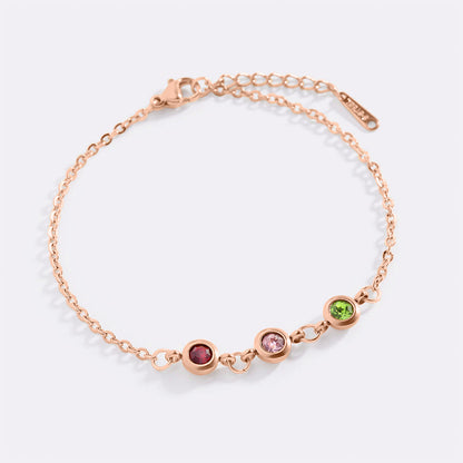 Personalized Birth Stone Bracelet