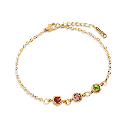 Personalized Birth Stone Bracelet