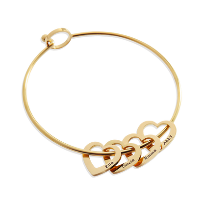 Personalized Hearts Love Bracelet
