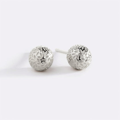 Textured Gold Ball Studs