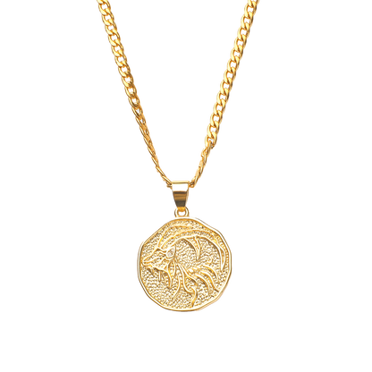Astrological Sign Coin Pendant Necklace