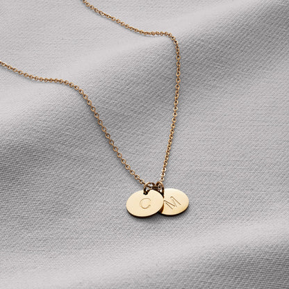 Dainty Initial Disc Necklace