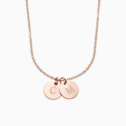 Dainty Initial Disc Necklace