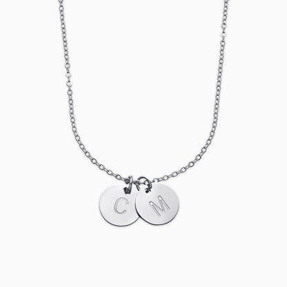 Dainty Initial Disc Necklace