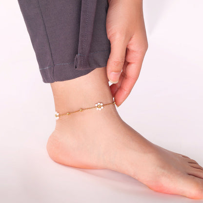 Marguerite Pearl Anklet