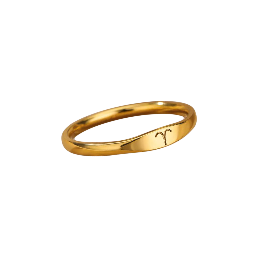 Minimalistisches Zodiac-Stapelband