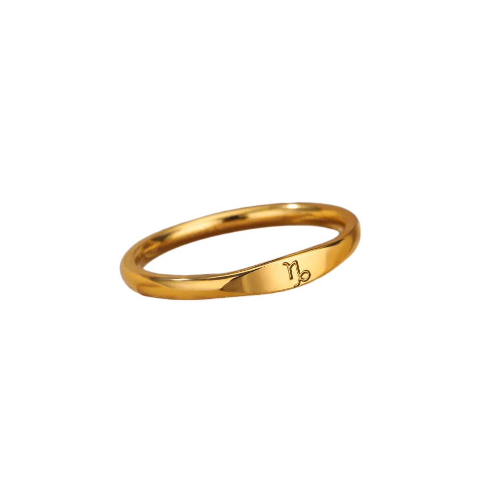 Minimalistisches Zodiac-Stapelband