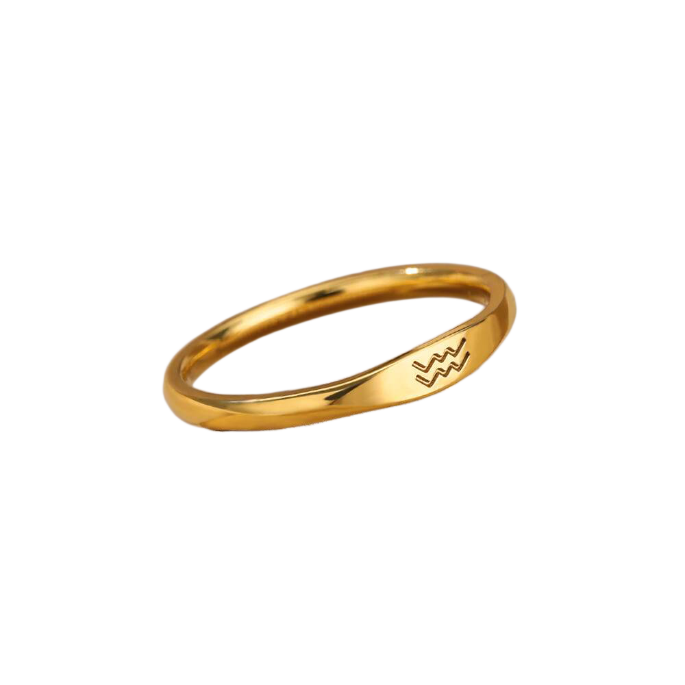 Minimalistisches Zodiac-Stapelband