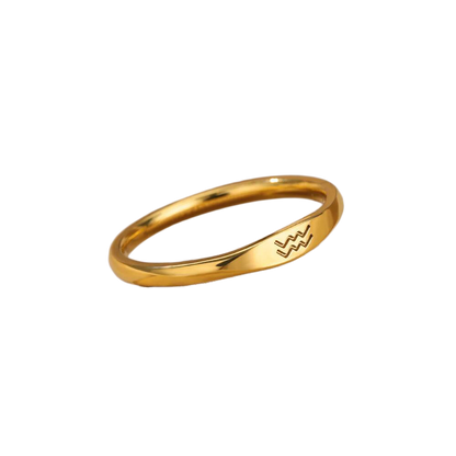 Minimalistisches Zodiac-Stapelband