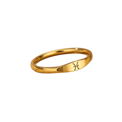 Minimalistisches Zodiac-Stapelband