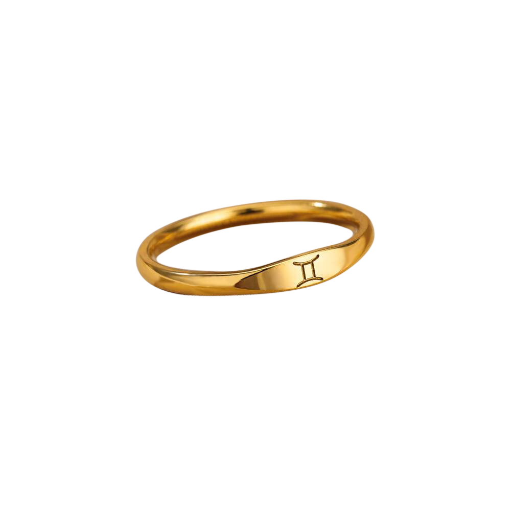 Minimalistisches Zodiac-Stapelband