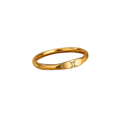 Minimalistisches Zodiac-Stapelband