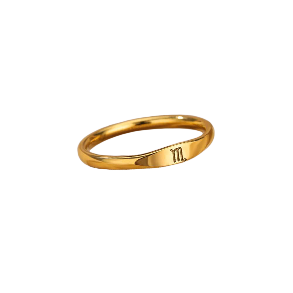 Minimalistisches Zodiac-Stapelband