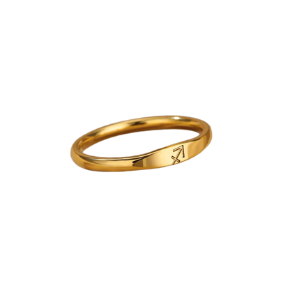 Minimalistisches Zodiac-Stapelband