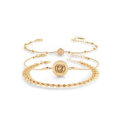 Monogram Bracelet Set