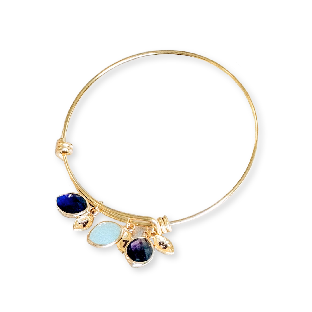 Armband mit Geburtsstein-Familienanhänger