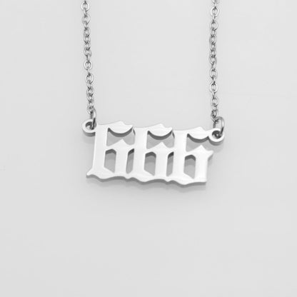 Stainless Steel Necklace Angel Number Necklace 111-999 for Women - Touch Bling