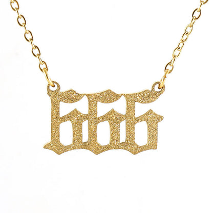 New Stainless Steel Gold Dust Angel Number Necklace 111-999 | 18K Titanium Steel Dainty Necklace - Touch Bling