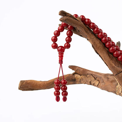 8mm Red Agate Bracelet 108 Bead Mala Prayer Beads