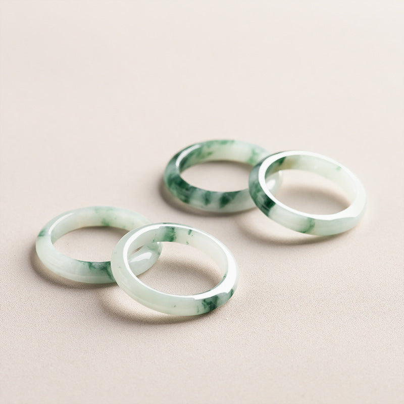 Jadeite "Flowing Green" Ring – Elegant & Timeless - Touch Bling