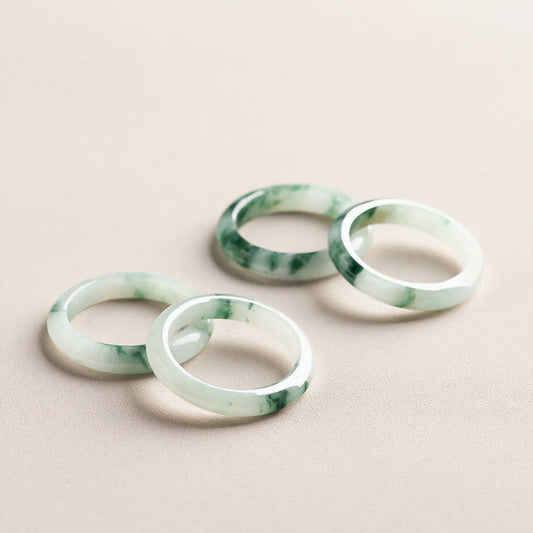 Jadeite "Flowing Green" Ring – Elegant & Timeless - Touch Bling