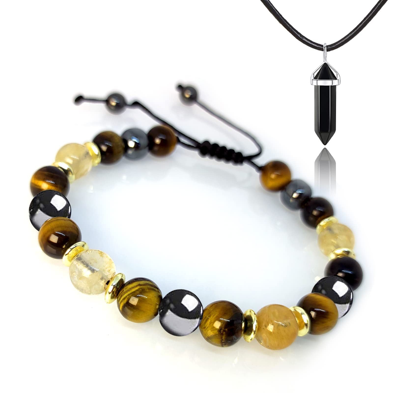 Seven Chakra Energy Bracelet Beaded Braided Healing Bracelet for Meditation - Touch Bling