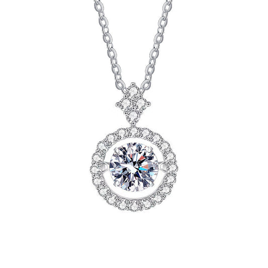 Valentine's Day Gift - Beating Heart Moissanite Diamond Necklace