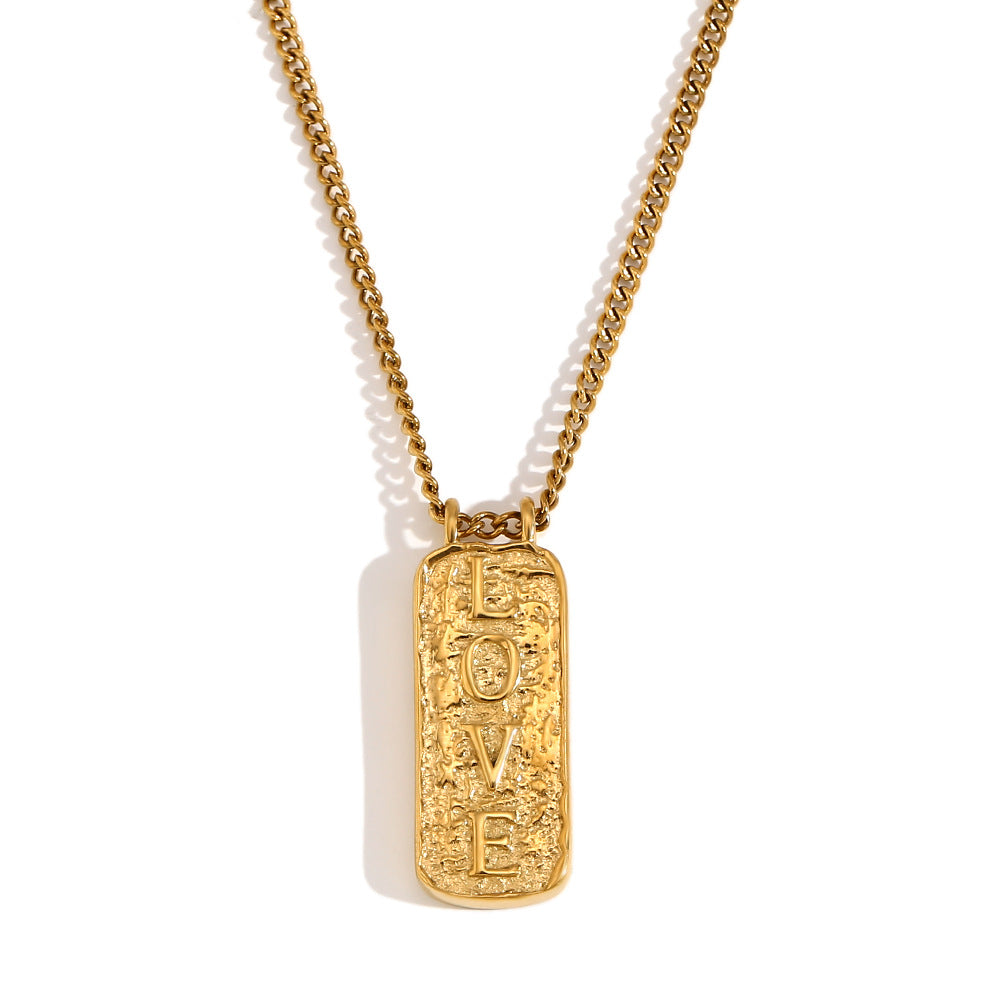 Fashion Angel Number Necklace Stainless Steel Plated 18K Gold Necklace for Women - Touch Bling