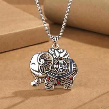The Abundant Blessings Elephant Pendant Necklace