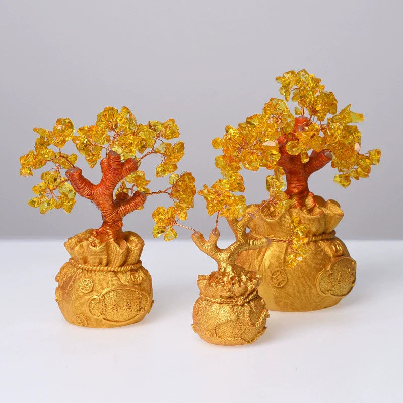 Feng Shui Citrine Money Tree Wealth Ornaments