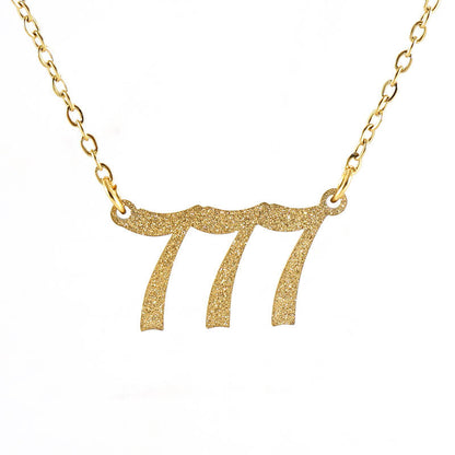 New Stainless Steel Gold Dust Angel Number Necklace 111-999 | 18K Titanium Steel Dainty Necklace - Touch Bling