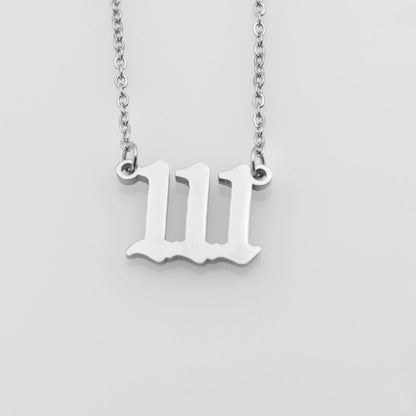Stainless Steel Necklace Angel Number Necklace 111-999 for Women - Touch Bling